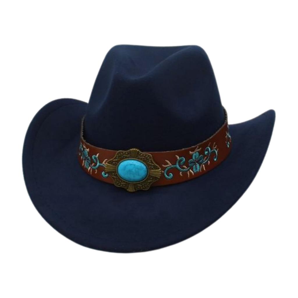 Felt Hat Outdoor Vintage Jazz Hat Vacation Travel British West Cowboy Hat