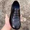 Fashion New Trend Men's Leather Loafers Handmade Business Shoes Round Toe Casual Shoes Comfortable Man Business Footwear Soft Moccasins