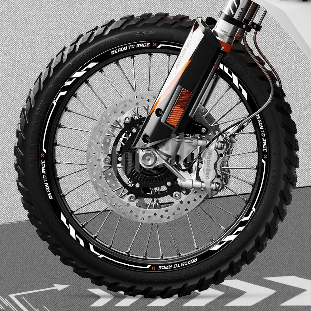 

Для KTM 1290 Super ADVENTURE 390 690 790 890 1190 2023 Светоотражающая наклейка на обод колеса мотоцикла в полоску Водонепроницаемая наклейка