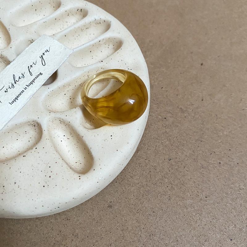 Artistic Retro Geometric Resin Ring - High-End Versatile Fashion Jewelry