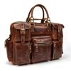 Vintage Men'S Briefcase Crazy Horse Leather Large-Capacity Handbag, Genuine Leather Shoulder Messenger Bag, Commuter Computer Bag To Work