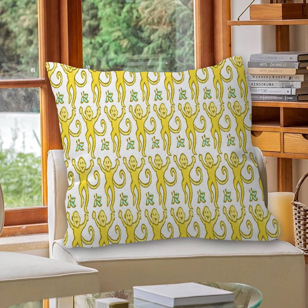 

R-Roller R-Rabbit Monkey Maple Design Cushion Cover Happy Autumn Harvest decor Holiday Decorati Pillow Cover 30cmx30cm