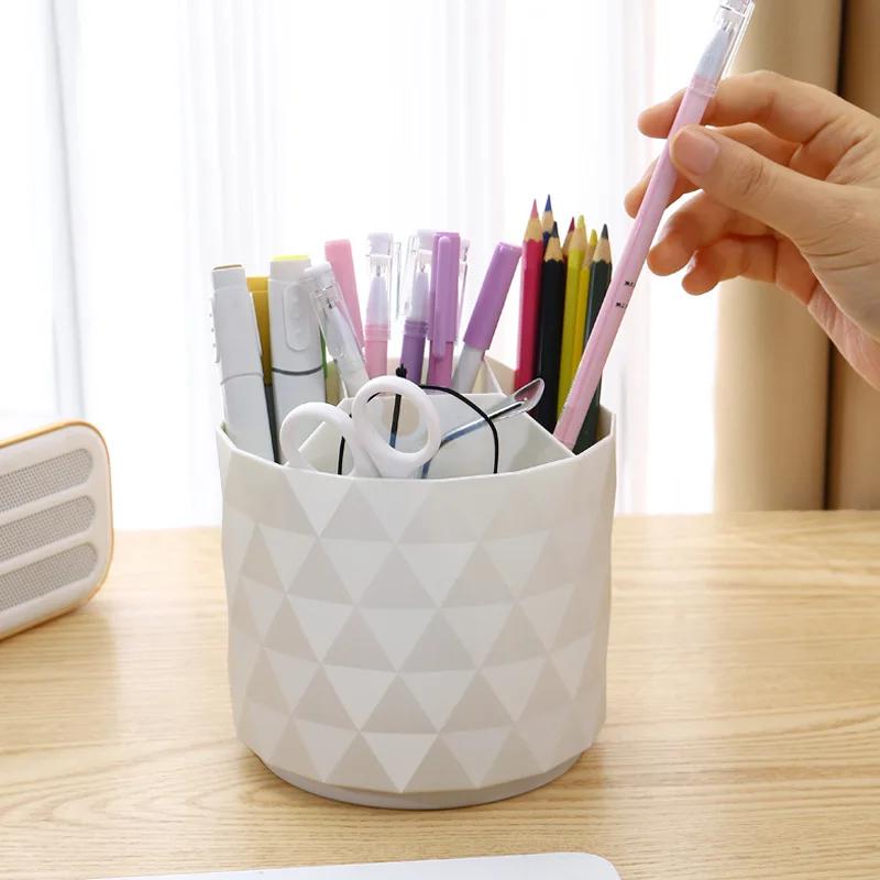 Drehbare Make-up-Pinsel-Aufbewahrungsbox Desktop Rund Augenbrauenstift Lippenstifthalter Make-up-Organizer Kosmetikbehälter Pinsel