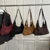 Premium Suede Retro Shoulder Armpit Bag Women's Fashion Versatile Commuter Large Capacity Messenger Tote Bag