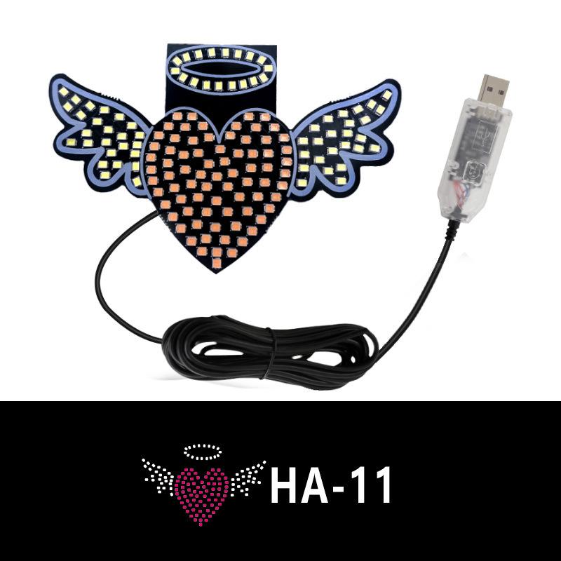 Car Love Window Light LED Decorative Light Creative No Wiring Love Reddish Internet Celebrity Rear Window Emotion Light