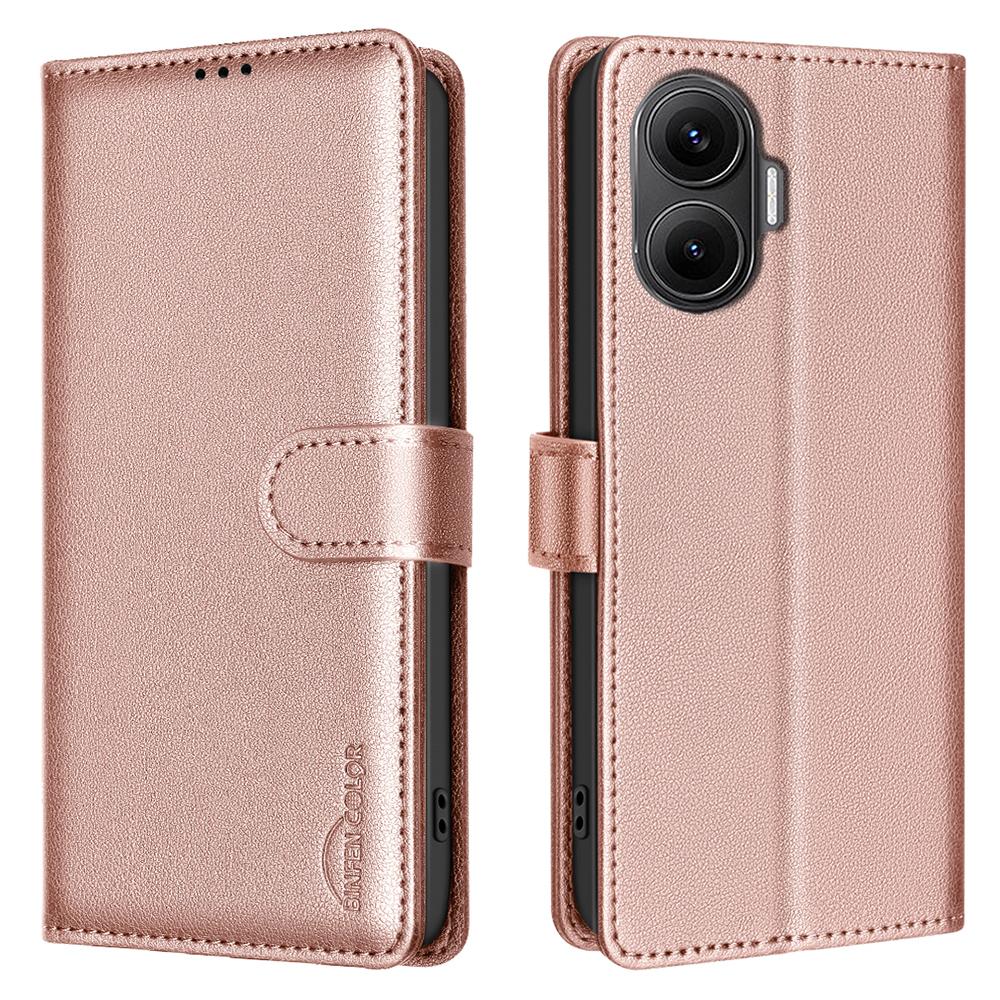BINFEN COLOR BF32 For Xiaomi Poco F7 5G/Redmi Turbo 4 Pro 5G Leather Case Wallet RFID Blocking Phone Cover