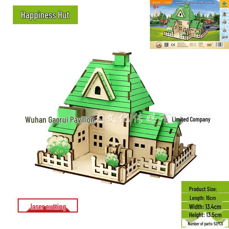 3D DIY Wooden Jigsaw Puzzle Model - Laser Cut Building Set