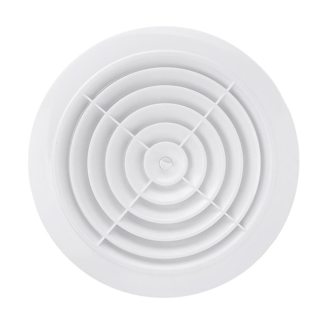 Louver Round Air Vent 200mm White ABS Adjustable Wall Air Vent Cap for Bathroom Office Kitchen