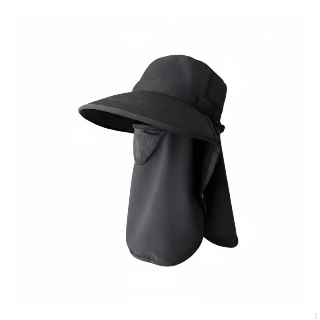 Outdoor Sun Hat, Full Coverage Face Neck Cover, Adjustable Breathable Cap