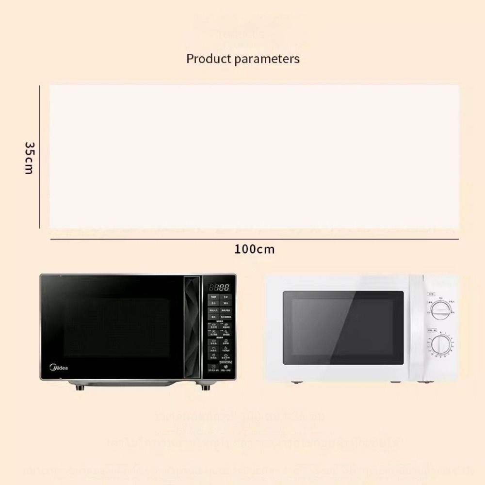 1Pcs with Storage Pocket Microwave Dust Cover Waterproof Top Dust Cloth Durable Oven Cover