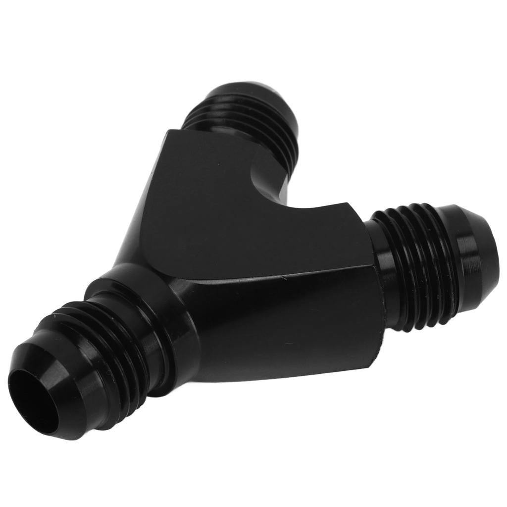 Coupler Union Fitting Splitter Black Anodized Coating Leak Proof Y Adapter Universal for Fuel Hose 6AN