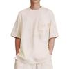 Li Ning X Jackie Chan Collaboration Kung Fu Series Casual Loose Solid Color Drop Shoulder Short Sleeve T-Shirt Unisex T-Shirts Paper-White AHSU193-1