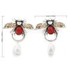 Retro Elegant Hypoallergenic Bee Pendant Earrings For Daily Wear Or Parties Perfect Valentine's Day Gift