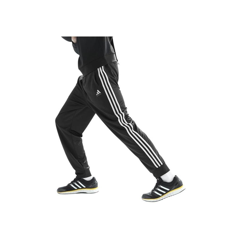 Adidas Elastic Cuff Solid Color Retro Knitted Sports Pants Unisex Pants Black TR30P1T-BW