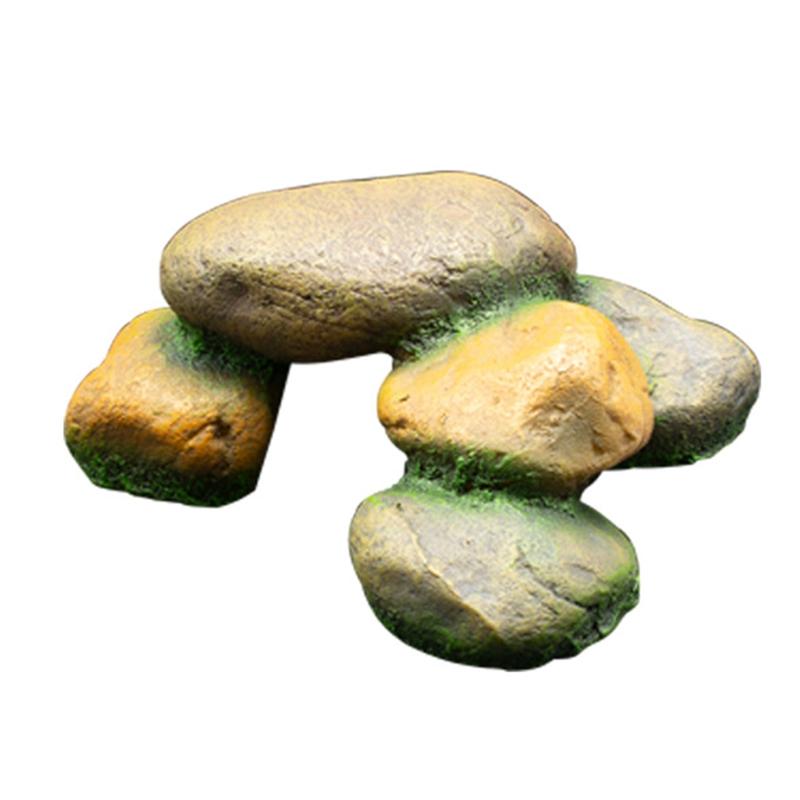 Aquarium Resin Mountain Rock Cave Hideout Decoration Fish for Tank Ornaments Details Landscaping Accessories X3UC