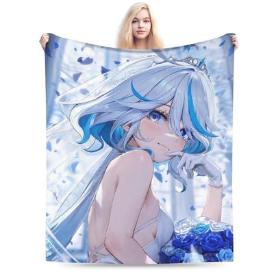 Couvertures Furina Genshin Impact Polaire Printemps Automne Multifonction Super Douces Couvertures Jetées pour Literie Chambre à Coucher Jetées de Lit