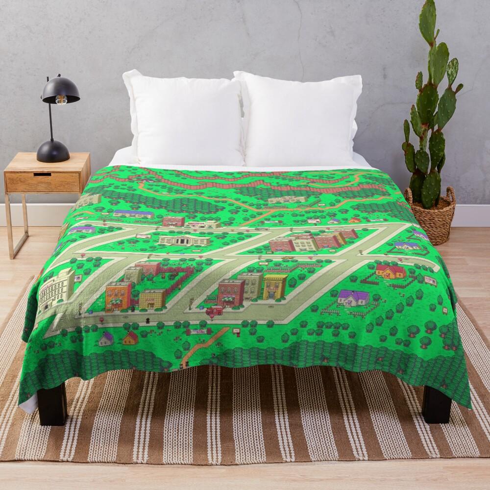 Earthbound Onett Karte Kuscheldecke