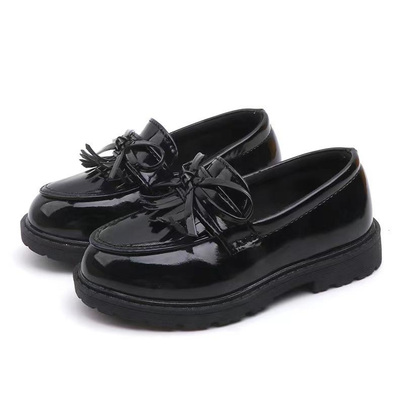 Girls Fashion Princess Little Leather Shoes Soft Sole Children Performance Shoes 21