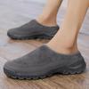 Men Casual Shoes Slip On Shoes Lightweight Loafers Men Sandals Breathable Half Slippers Leather Shoes Mules Zapatos Hombre