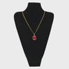 Men's Hip-Hop Diamond Gemstone Pendant Necklace - Trendy, Versatile Alloy Jewelry