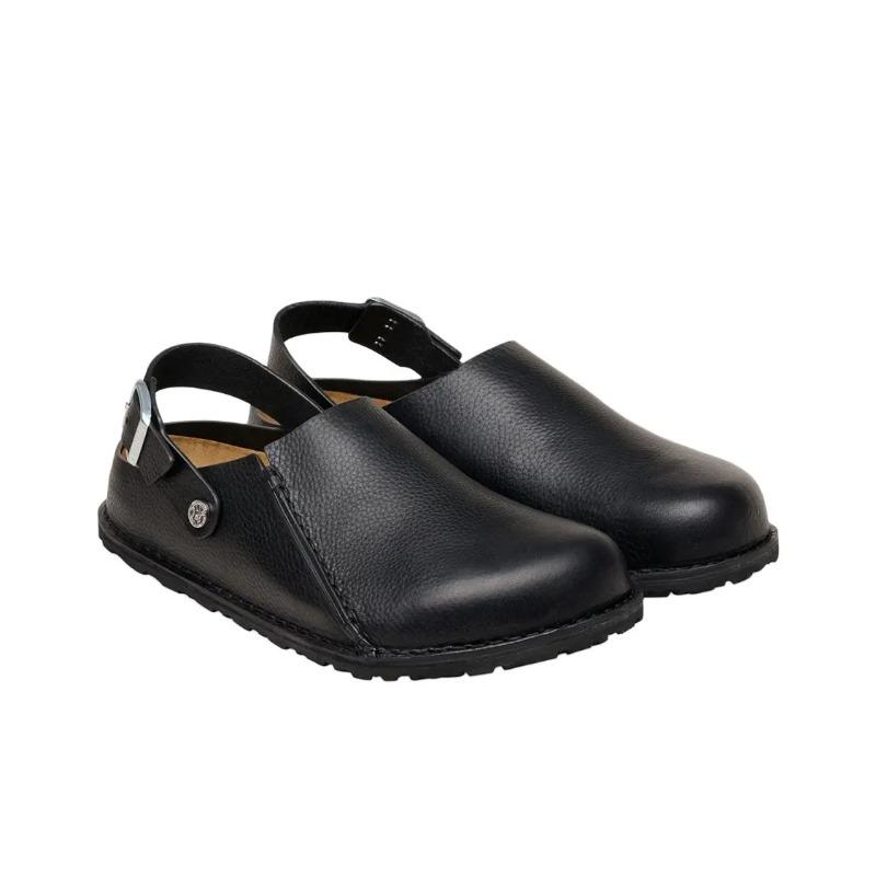 Birkenstock Lutry Unisex Leather Simple Comfort Casual Shoes Black Narrow Fit 1031269 38