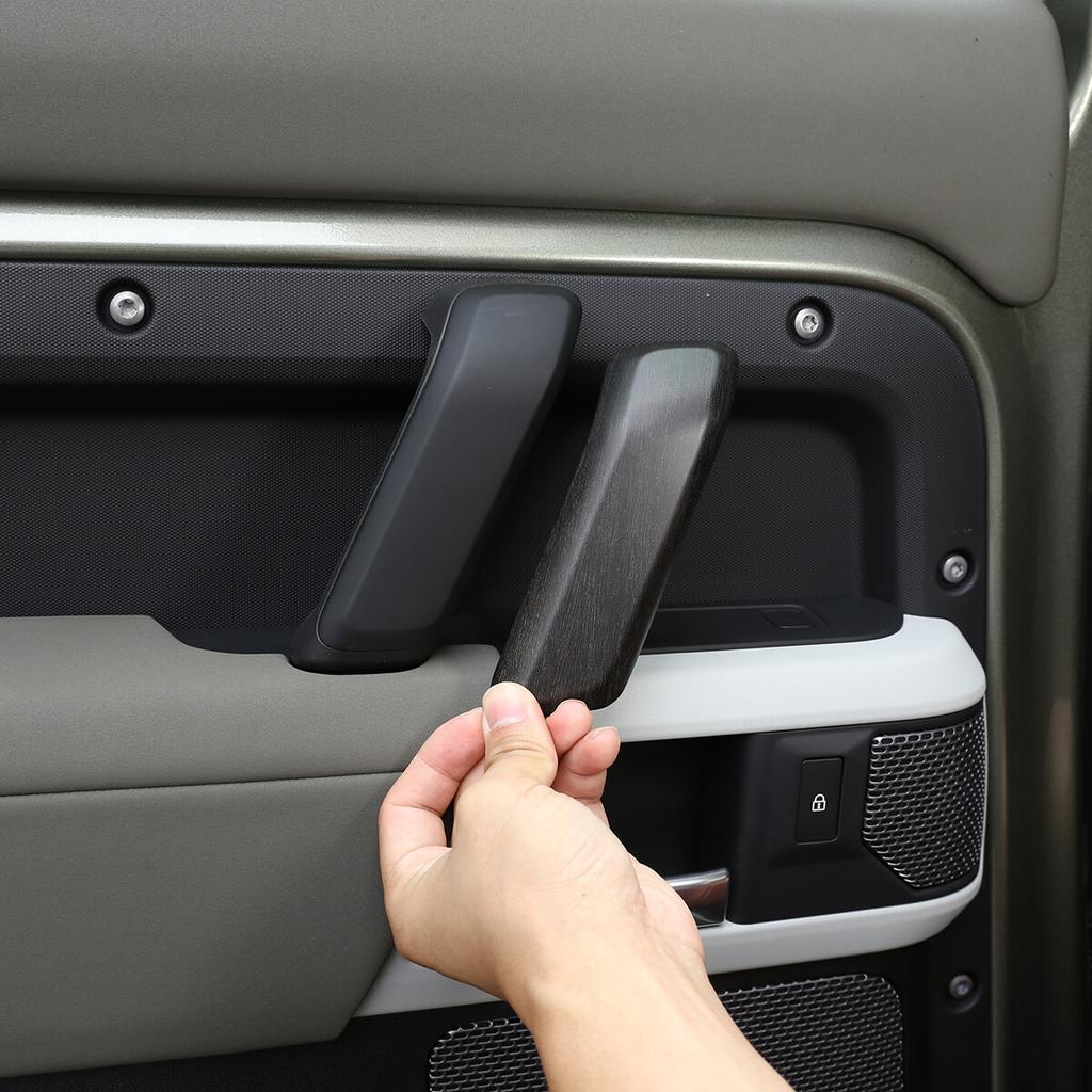 Oak Grain Car Inner Door Handle Trim Cover For Land Rover Defender 110 20-24
