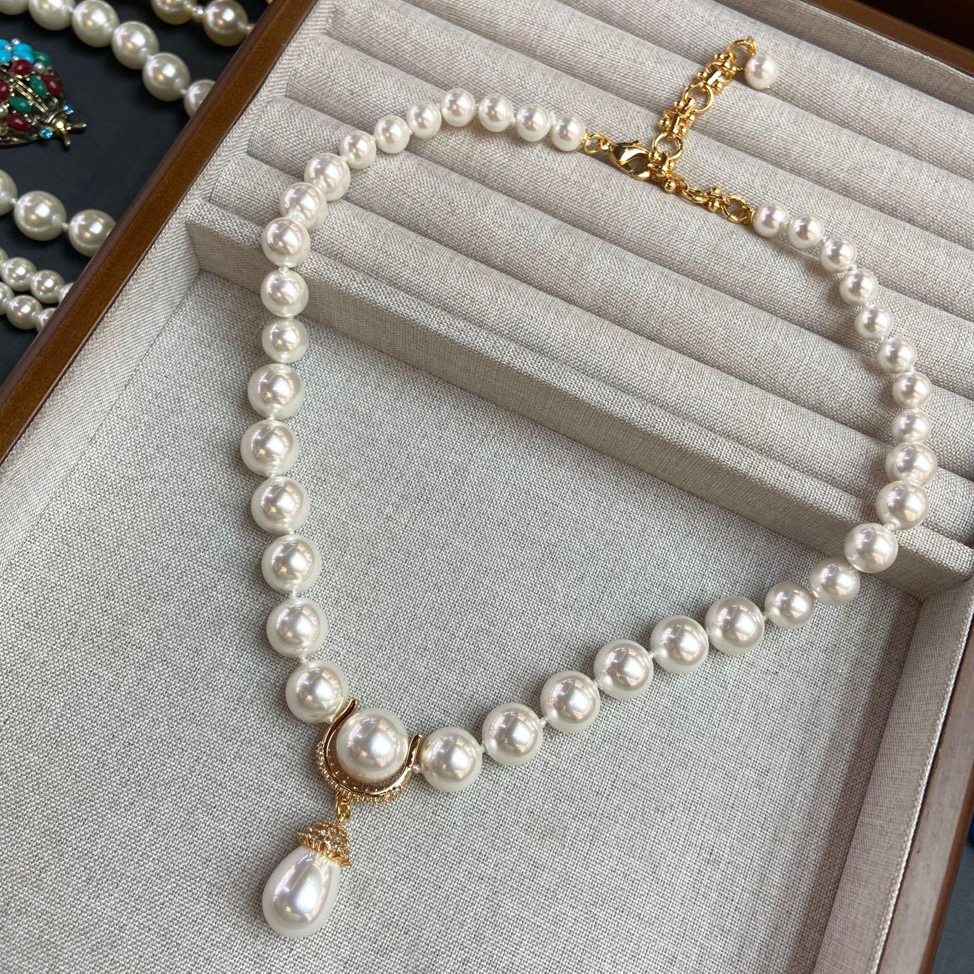 

Винтажный роскошный набор из ожерелья и серег «Жемчужная капля» для женщин