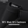 SHANSHAN Men's 90% Merino Wool 10% Cashmere Round Neck Sweater