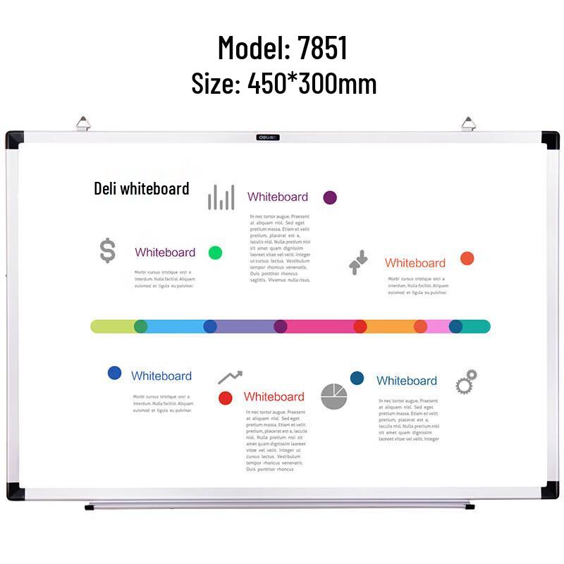 Deli 7851 Magnetic Wall-Mounted Whiteboard