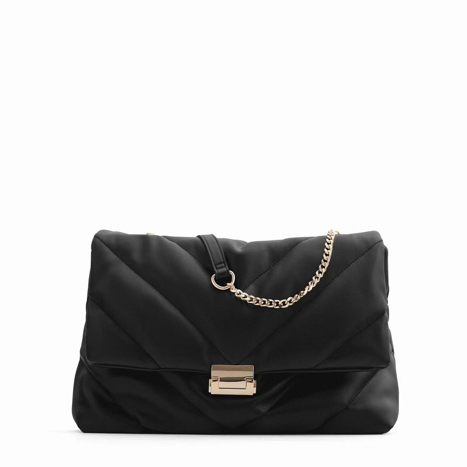 

Новая простая женская сумка на плечо с цепочкой, легкая, большая вместимость, диагональная сумка, повседневная, универсальная, многофункциональная сумка на плечо