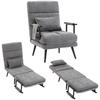Sleeper Chair 3-in-1 Foldable Chair with Sleep Function, 186 X 60 Cm Sleeper Chair with 5-Position Adjustable Backrest