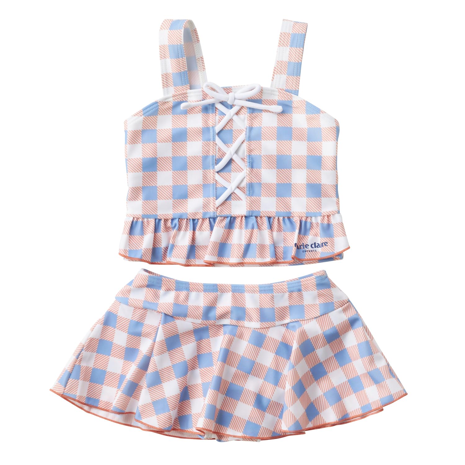 

Marie Claire MC ENFANTS Gingham Check Toddler Swimsuit, 125703, PK 100