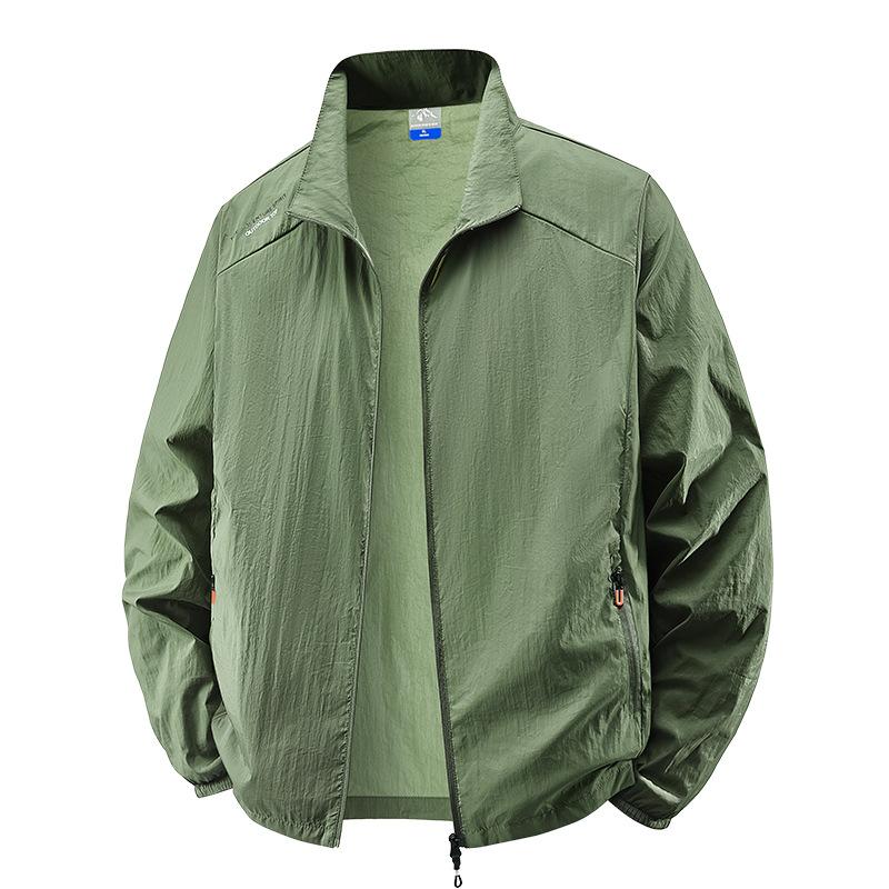 

Солнцезащитная мужская летняя куртка тонкая ветровка светонепроницаемая УФ рыбалка ледяной шелк мужской солнцезащитный костюм мужской 5XL