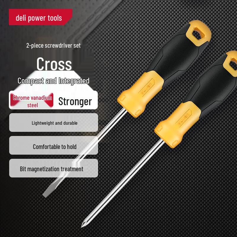 Deli Rubber Handle Screwdriver Set