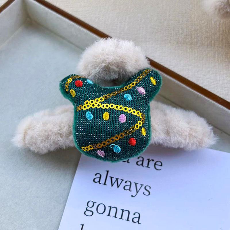 2024 Cute Christmas Reindeer & Snowman Plush Hair Claw Clips for Women