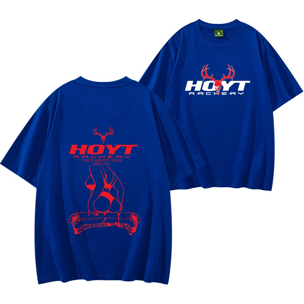 Hoyt Archery Sexy Girl Tričko Unisex Krátký Rukáv Ležérní Bavlněné Tričko Muži Ženy Streetwear Tričko Taktické Vybavení pro Milovníka Lovu
