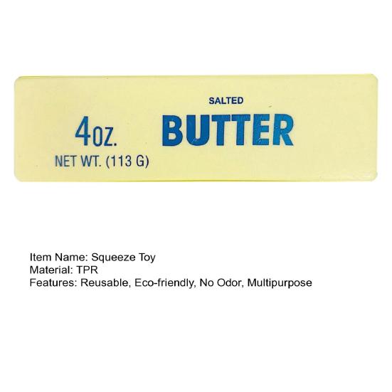 Squeeze Butter Stick Rising Toy Realistic Design Eco-friendly No Odor Reusable Stress Relief Soft Fidget Toy for Kids Adults