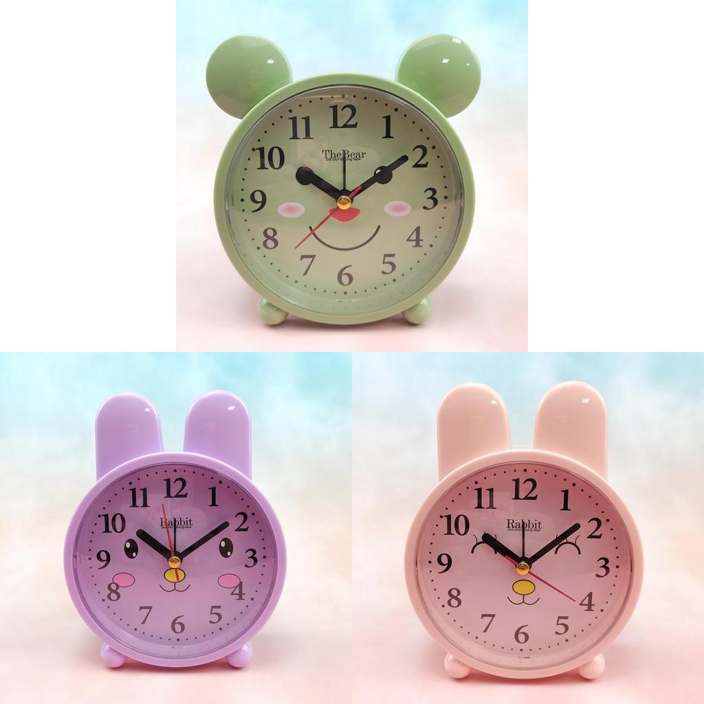 Kids Cartoon Bedside Alarm Clock With Analog And Digital Display For Childrens Room Decor
