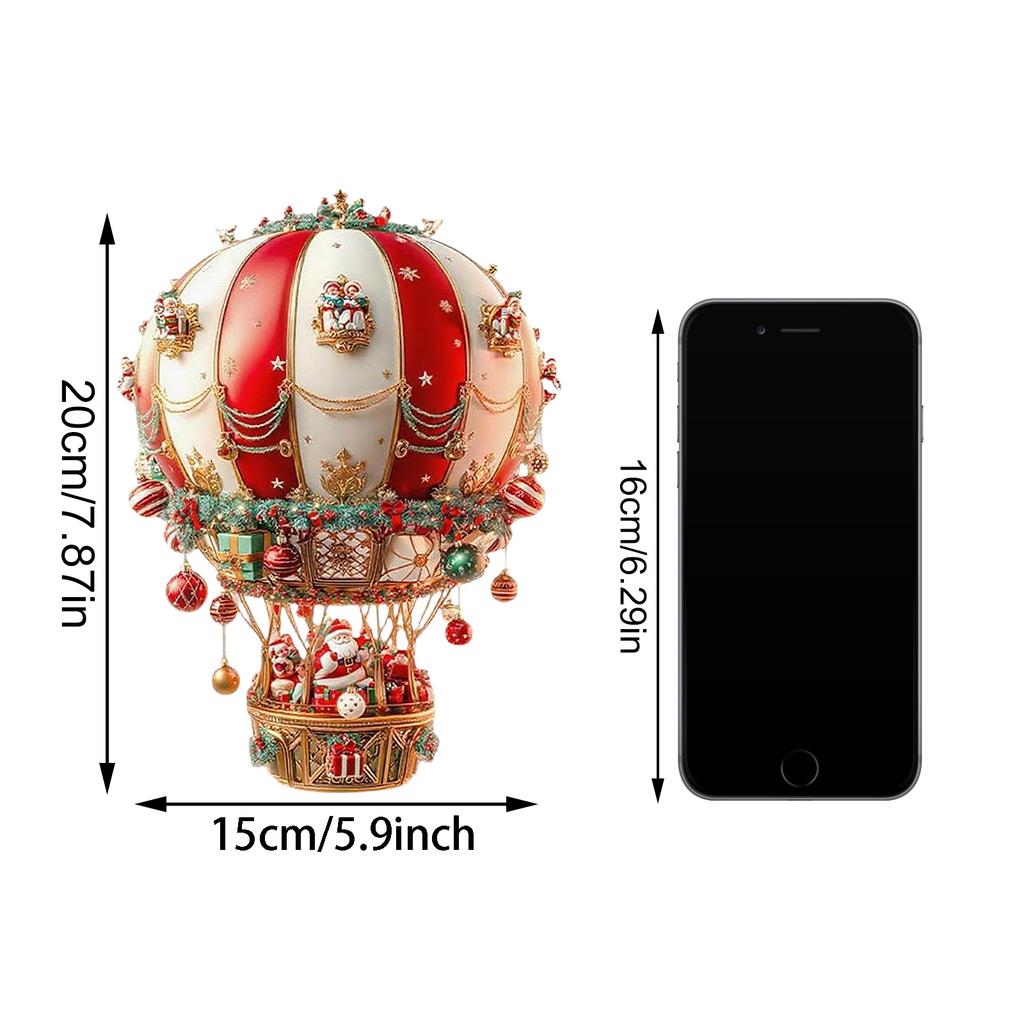 2D Christmas Hot With Santa And Gifts, Christmas Hot With Light Catcher Decorate Interior Window Christmas Theme Stained