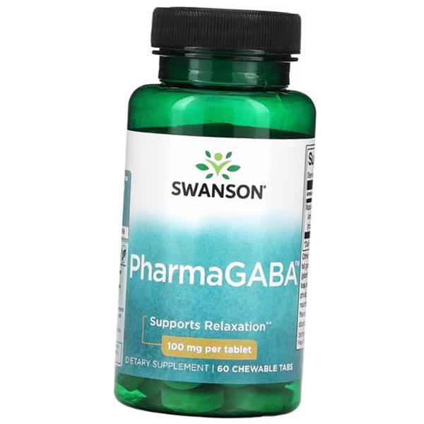 

Натуральна гамма-аміномасляна кислота, PharmaGABA 100, Swanson 60таб (72280118) 60tab