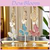 Adorable Metal Butterfly Keychain With Lucky Weaving String For Stylish Car Accessories