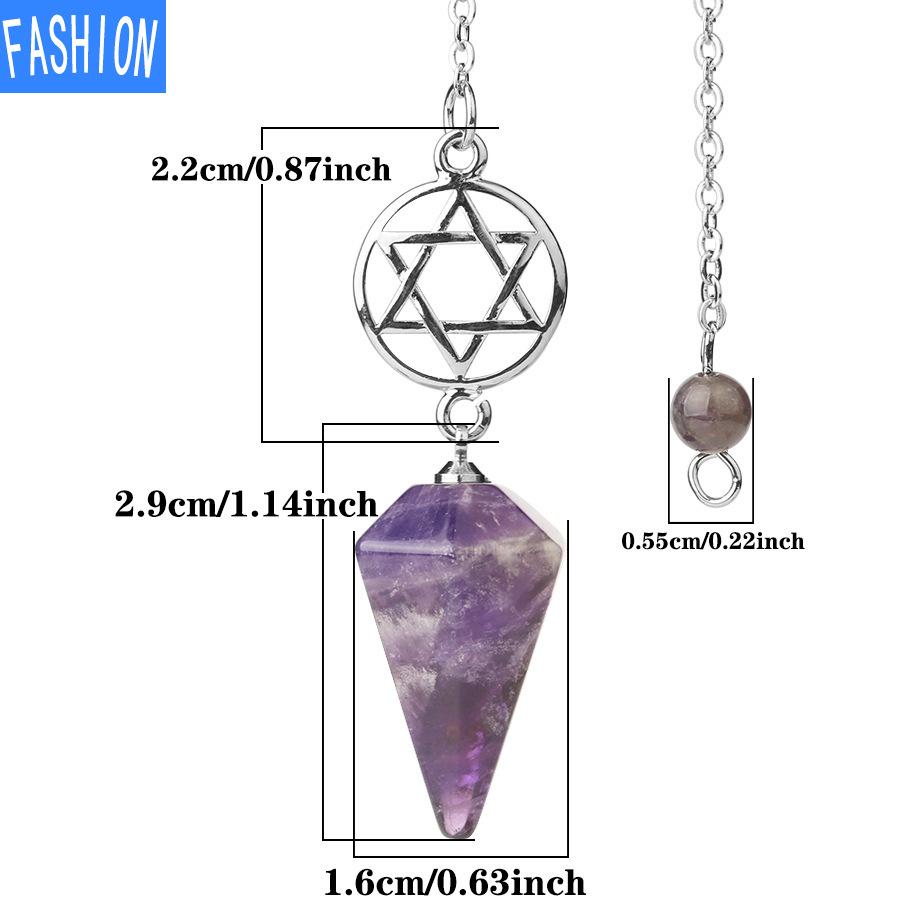 Spirit Pendulum Natural Crystal Pendant Treatment Point Pendulum Weika Meditation Semi Gem Jewelry Gift