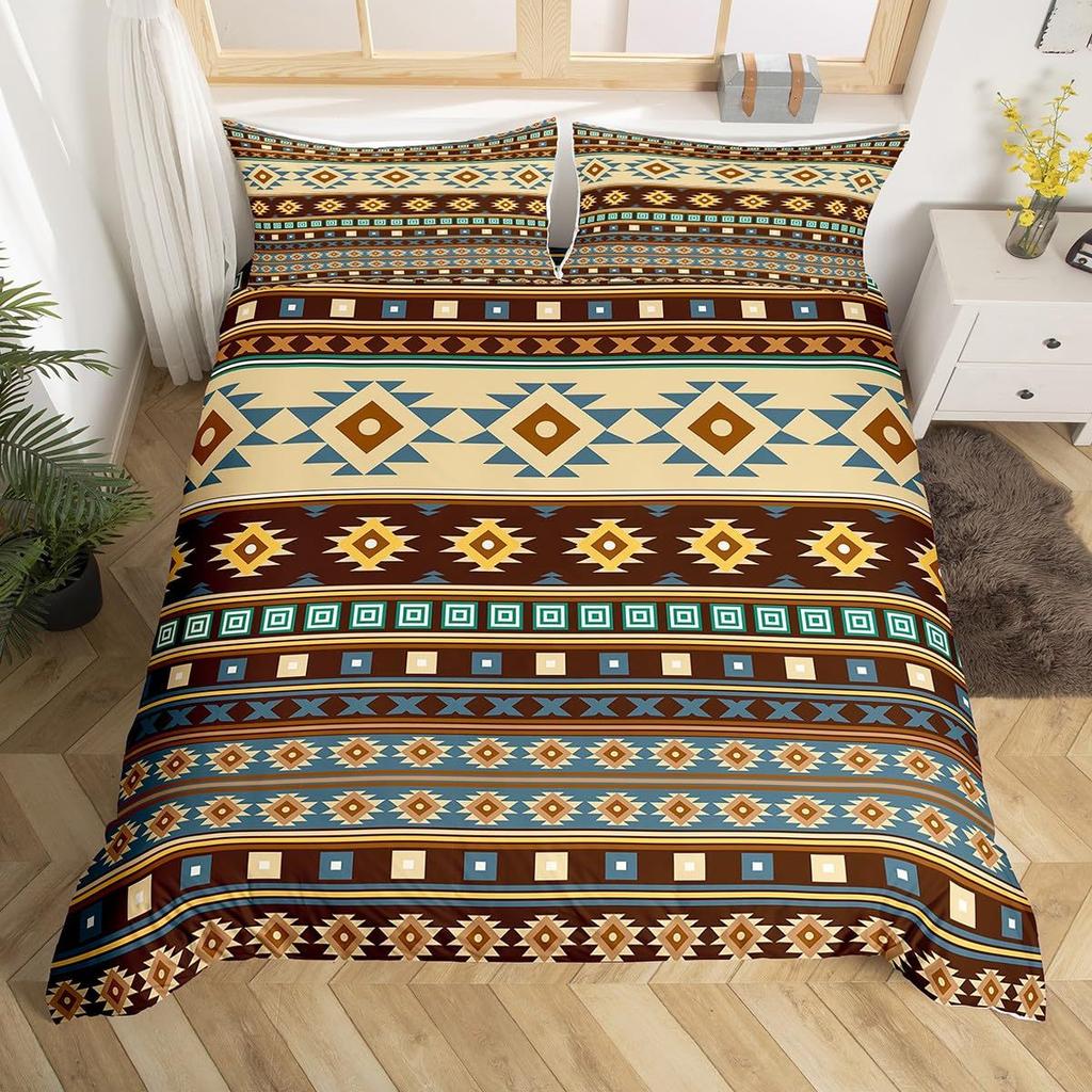 Southwest South American Native Design Three-Piece Digital Printed Bedding Set Bed Cover