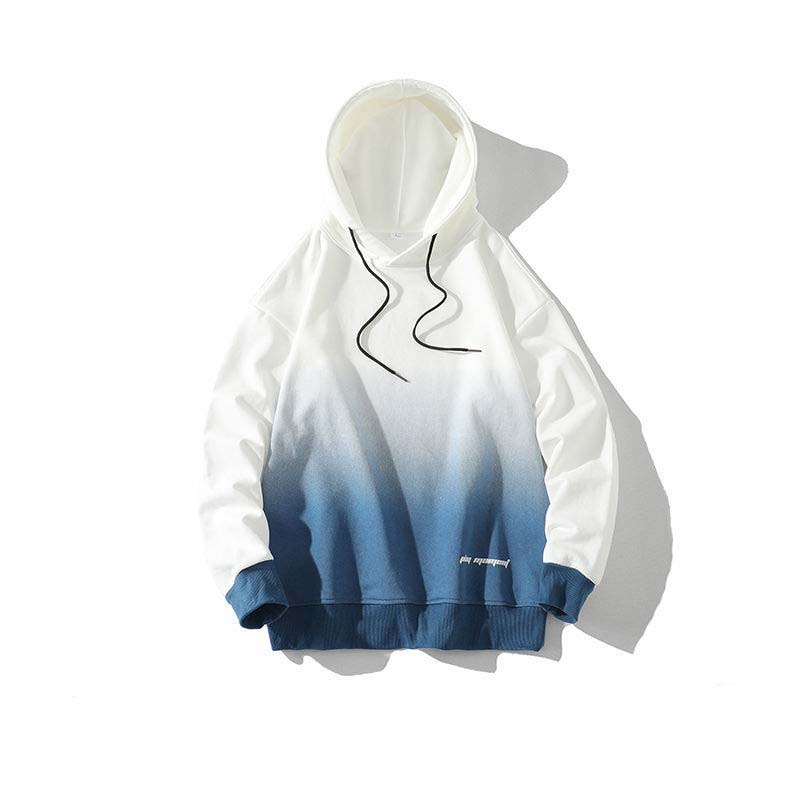 

Градиентный свитер, мужской повседневный свитер, весеннее и осеннее свободное пальто с капюшоном M