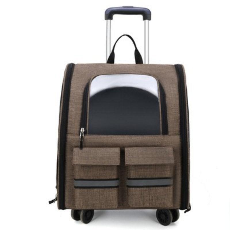 Pet Bag Cat Dog Trolley Suitcase Medium and Small Dog Large Capacity Foldable Out Portable Fat Cat Shoulders