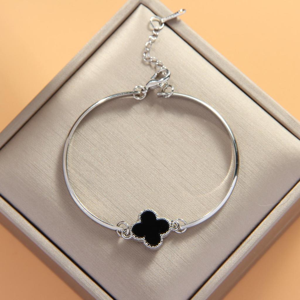 Bracciale Fortunato Quadrifoglio in Rame per Donna - alla Moda, Versatile Design Coreano