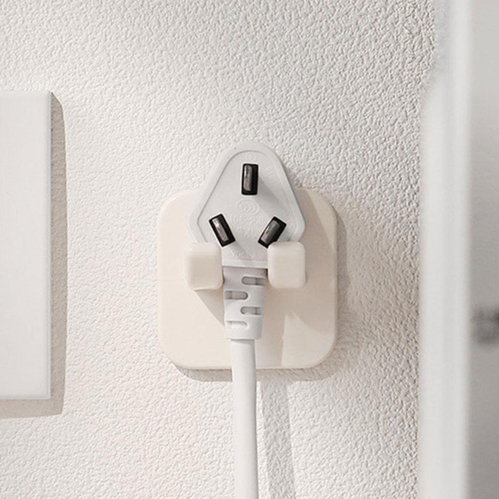 4 Stück Kunststoff Klebehaken Starke Tragfähigkeit Einfache Installation Selbstklebende Stecker- und Steckdosenleiste