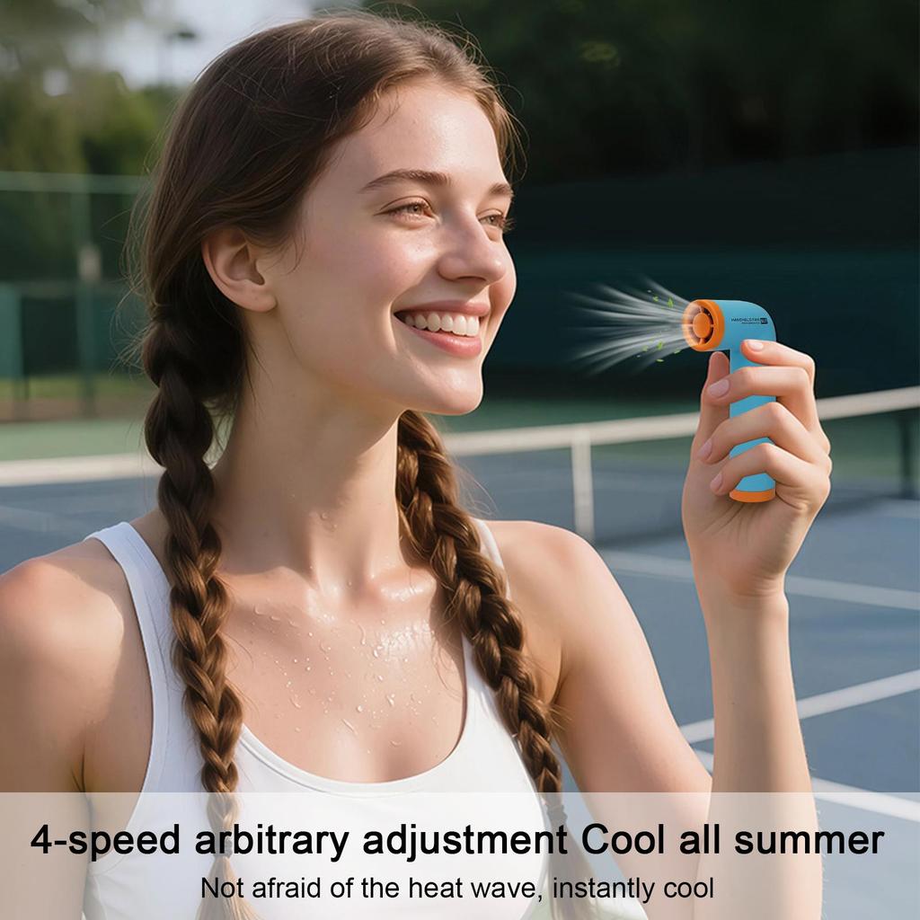 Portable Fan For Travel 4-Speed Small Fan Rechargeable Wind Blower For Outdoor Beach Sports Camping Indoor Home Car Desk Gym