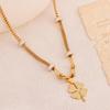 Elegant Titanium Steel Heart Pendant Necklace - Niche Ins Style, Light Luxury Stainless Steel Design