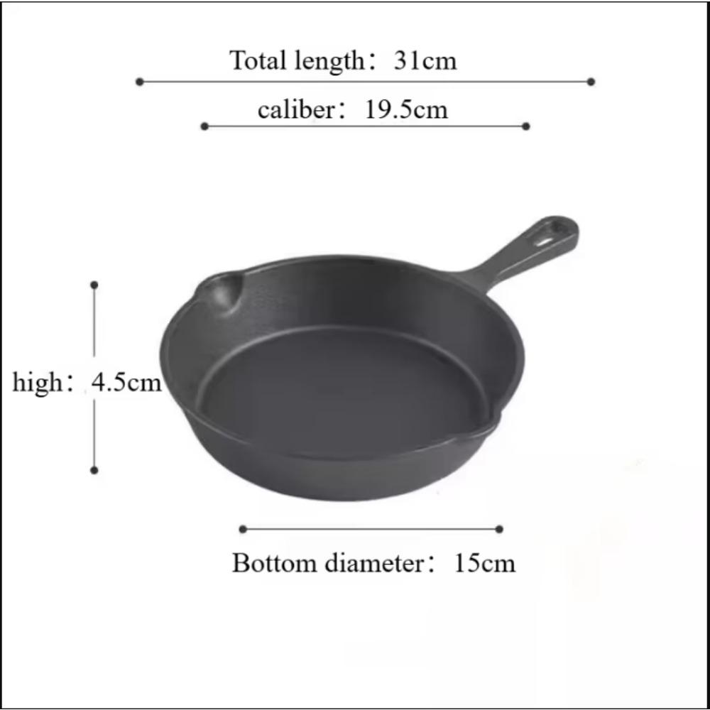 Pre-Seasoned Cas Iron Dutch Oven Pot with Lid 4.7L Soup Cooking Pot Dual Handles Cookware for Braising